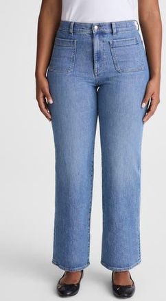 Madewell The Curvy Emmett Wide Leg Jeans in Driftwater Wash at Nordstrom Rack, Size 31