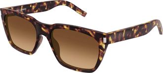 Saint Laurent Zonnebril - Heren - Zonnebrillen - Bruin - 56 MM - Accessoires