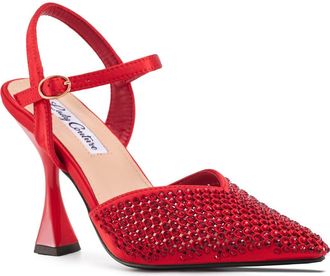 Lady Couture Tango Crystal Embellished Pump in Red at Nordstrom Rack, Size 10