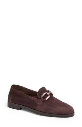 Bruno Magli Lavena Bit Loafer in Dark Brown Suede at Nordstrom, Size 10.5
