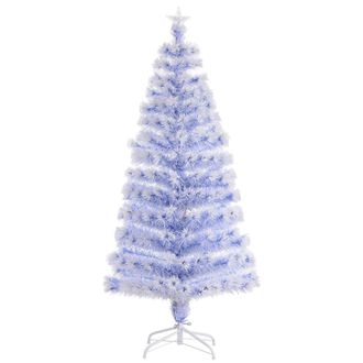 HOMCOM HOMCOM 5ft Artificial Fibre Optic Christmas Tree - 245L x 165W x 55H(cm) - HOMCOM Christmas | TJ Hughes