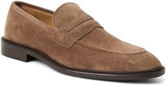Bruno Magli Venezia Penny Loafer in Taupe Suede at Nordstrom Rack, Size 9.5