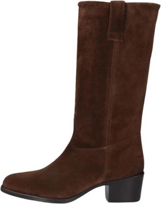 Lina Locchi Dames Laarzen Mw 035 - Dames - Laarzen met Hak - Bruin - 41 EU - Su&egrave;de - Schoenen