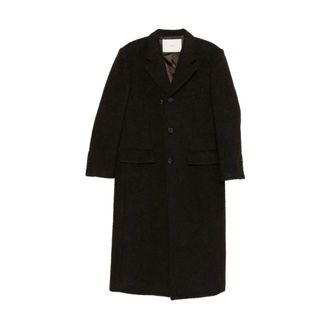 Dunst Single-Breasted Coats, female, Brown, Size: XS 2-Way 3-Button Boucle Wool Coat