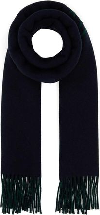 Gucci Navy Blue Wool Blend Scarf