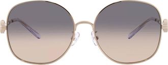Tory Burch Light Brown Gray Gradient Round Ladies Sunglasses TY6112 3358G9 56