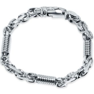 Pompeii3 Mens Designer Byzantine Link 14k Gold (60gram) or Platinum (98gram) 7mm Bracelet 8.75