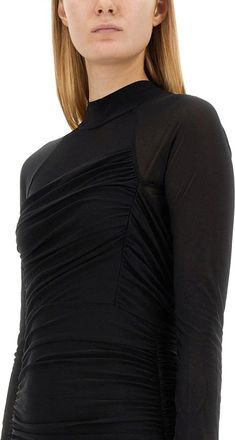 Helmut Lang Polyester Mini Dress - Black