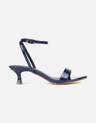 XY London Womens XY London Womens/Ladies Antonia Patent Leather Sandals - Navy - Size: 4