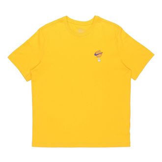 Nike x SPACE JAM Crossover Cartoon Printing Sports Round Neck Short Sleeve Gold Color DH3826-739