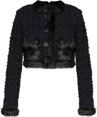 Dolce & Gabbana Dames, Jassen, Zwart, Maat: 2XS Tweed