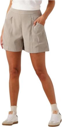 Access Fashion Access Fashion, Korte Broeken, Dames, Beige, XS, Polyester, Kit Color Stijlvolle Korte Broek