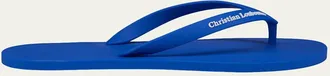 Christian Louboutin Mens The Christian Louboutin Logo Flip-Flops