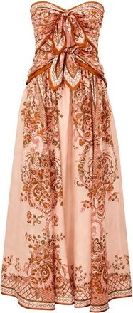 Zimmermann Vestido Midi Foulard Aster - Dresses - Mujer - Rosa - L