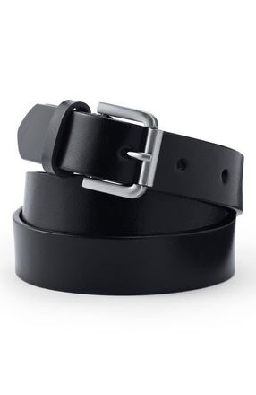 Lands End Classic Leather Belt in Black at Nordstrom, Size X-Large