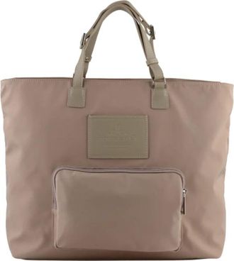 Pourchet Tassen, Dames, Beige, ONE Size, Leer, Escale Tote Bag