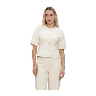 Modstr&ouml;m Vesmd Blazer - Dames - Jassen - Beige - Maat: M Tweed