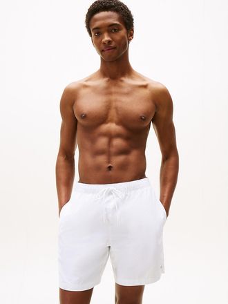 Tommy Hilfiger Mens Solid 7 Swim Trunk - White - XS