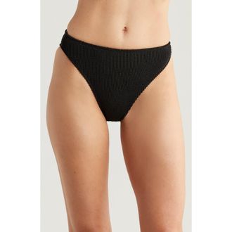 Good American Always Fits Good Waist Bikini Bottoms in Black001 at Nordstrom, Size Xx-Small