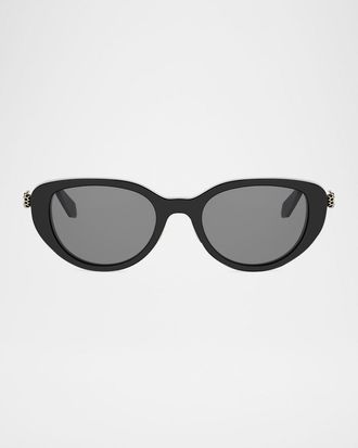 Bulgari Serpenti Forever Acetate Oval Sunglasses