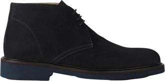 Exton Suede Enkellaarzen 444 - Heren - Veterlaarzen - Blauw - 45 EU - Su&egrave;de - Schoenen