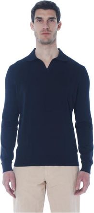 Gran Sasso Polo Skipper - Heren - V-hals truien - Blauw - 2XL - Katoen - Truien & Vesten