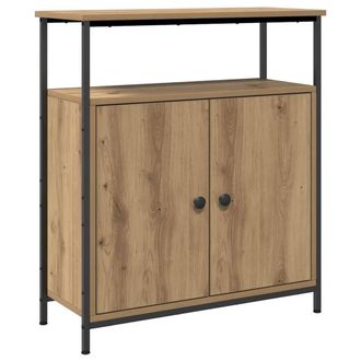 Berkfield Home Sideboard Artisan Oak 70x30x80 cm Engineered Wood in Brown | Size: 70 x 30 x 80 cm