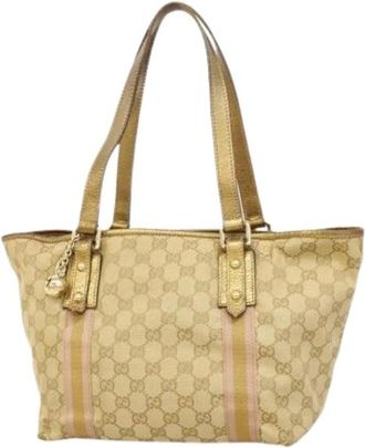 Gucci Pre-owned Tote Bags, female, Beige, Size: ONE SIZE Pre-owned Tote Bag