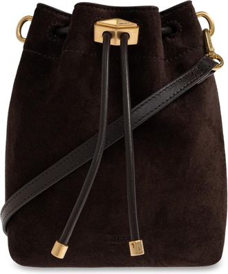 Jimmy Choo London Bon Bon Bag - Dames - Schoudertassen - Bruin - ONE Size - Su&egrave;de - Tassen