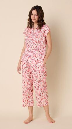 The Cats Pajamas Voile Capri Set in Petite Rosette at Nordstrom, Size X-Small