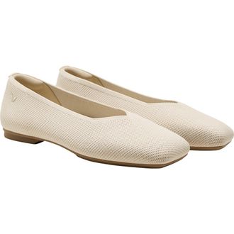 Vivaia Square-Toe Margot V-Cut Flats in Cream Ivory at Nordstrom, Size 5.5