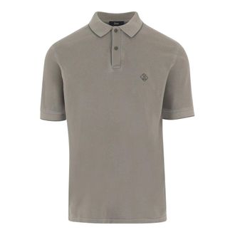 Herno Cotton Polo Shirt with Logo - male - Herno - Polo Shirts - Gray - 2XL - Tops