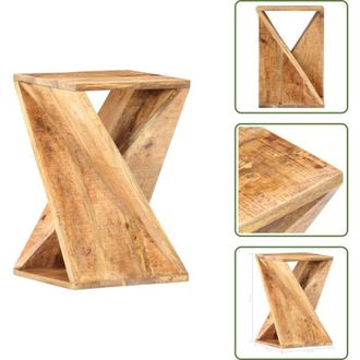 vidaXL The Living Store Tavolino di Servizio 35x35x55 cm in Legno Massello di Mango - Tavolino da salotto