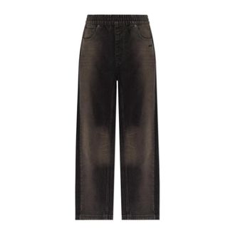 adidas Pantalones de Denim Baggy - Jeans - Mujer - Negro - XL