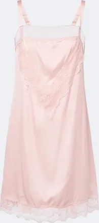 Simone Rocha Lace-trimmed satin slip dress