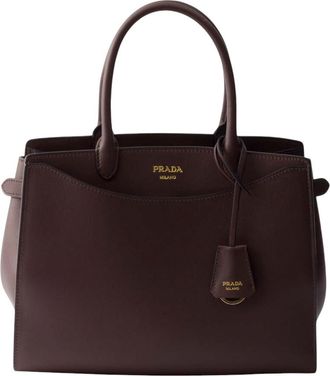 Prada Brown Logo Large Satchel