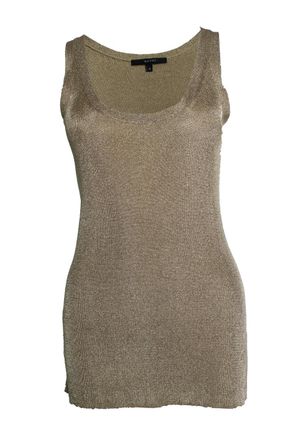 Gucci Gucci, gouden mouwloos lurex top