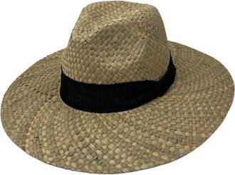 MARCUS ADLER Ribbon Band Straw Panama Hat in Black at Nordstrom Rack