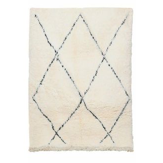AFK Living Alfombra bereber de rombos anudada a mano de lana 200 x 300 cm