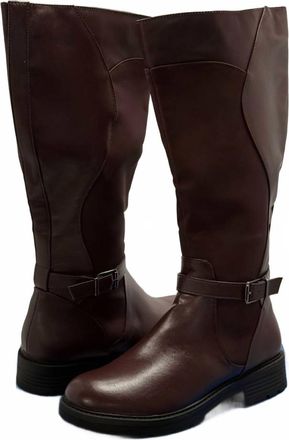 Easy Street Womens Erica Knee High Boot In Burgundy