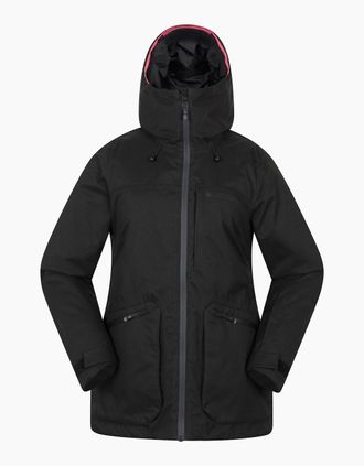 Mountain Warehouse Womens Mountain Warehouse Womens/Ladies Verbier Textured Waterproof Ski Jacket - Black - Size: 18