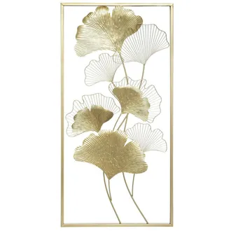 Atmosphera Atmosphera - Decoraci&oacute;n De Pared ginko - Metal 50 X 100 Cm Cr&eacute;ateur DInt&eacute;rieur