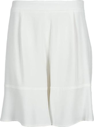 L'autre Chose Elegante Viscose Acetaat Broek - Dames - Korte Broeken - Wit - S - Korte Broeken