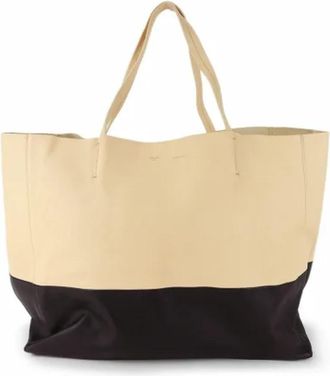 Celine Pre-owned Leather totes - Dames - Vintage Shopper - Beige - ONE Size - Leer - Vintage