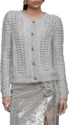 Avec Les Filles Open Stitch Cardigan in Grey at Nordstrom, Size X-Small
