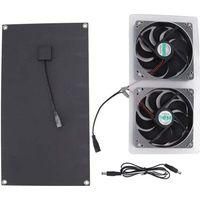 OEM Kit De Ventilador Con Panel Solar De 100 W, Ventilador Doble, Resistente Al Agua Ip67, Bajo Nivel De Ruido, Amplia Aplicaci&oacute;n, Ventilador Con Energ&iacute;a 