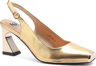 Ninety Union Metal Heel Slingback Pump in Gold at Nordstrom, Size 13