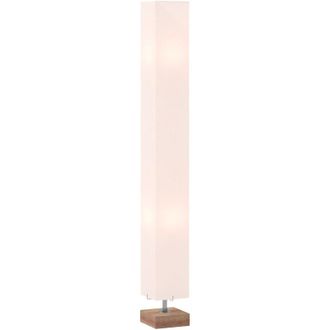 HOMCOM Homcom - 120cm Tall Linen Floor Lamp Wood Base Steel Frame Stylish Home Lighting