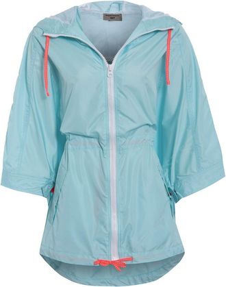 SS7 Womens Showerproof Mac, Festival Raincoat, Sizes 8 to 16 (S/M, Pale Blue)