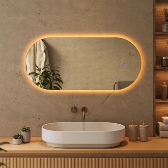 Vicco Espejo De Ba&ntilde;o, Blanco, 110 X 50 Cm Con Iluminaci&oacute;n Led, Vicco